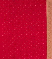 Crimson Woven Art Dupion Saree With Floral Motifs-BL4746