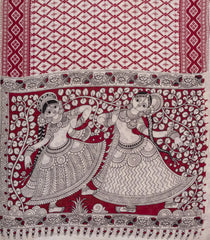 Magenta Printed Kalamkari Cotton Saree -KAL1248