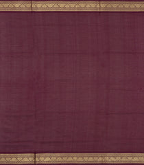 Green Handloom Silk Cotton Saree With Butats & Stripes-SC4419