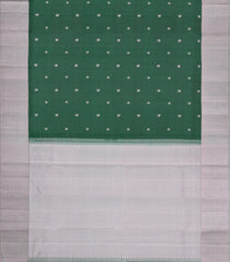 Dark Green Handloom Kanchipuram Silk Saree With Silk Thread Butta & Border-KA16265