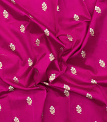 Pink Woven Banarasi Poona Silk Saree With Zari Buttas & Contrast Border-BP1021
