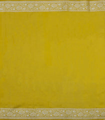 Mustard Woven Dupion Silk Saree With Floral Buttas-DS0560