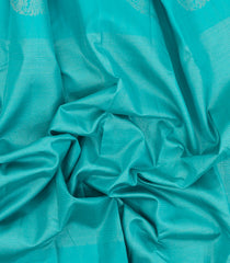 Turquoise Handloom Soft Silk Saree With Zari Checks-SO4664