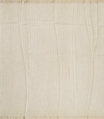 Beige Woven Pure Chiffon Silk Saree With Printed Floral & Peacock Motifs-PS0586