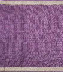 Lavender Printed Chanderi Cotton Saree With Floral Motifs-CC1443