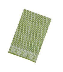 Green Printed Jaipur Cotton Saree With Floral Motifs-JC1602