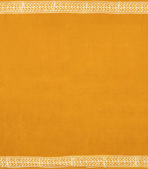 Mustard Printed Jaipur Cotton Saree With Printed Floral Motifs-JC1753