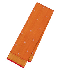 Red Handloom Kanchipuram Tissue Silk Saree With Annam Buttas-KA13721