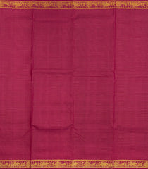 Crimson Handloom Kanchipuram 9 Yards Silk Saree With Zari Stripes-KA15390