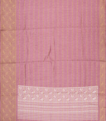 Dusty Pink Printed Art Dola Silk Saree With Stripes & Printed Pallu-BL5758