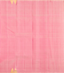 Off White Handloom Korvai Kanchipuram Silk Saree With Temple Zari Border-KA15936