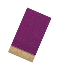Purple Handloom Silk Cotton Saree With Checks-SC4680