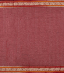 Crimson Handloom Kanchi Cotton Saree With Annam Motifs-KC1661