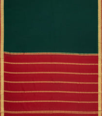 Bottle Green Woven Mysore Silk Saree With Contrast Zari Border-MS3325