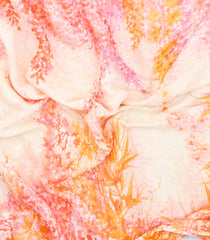 Cream Printed Synthetic Linen Saree With Abstract Motifs-SY0152