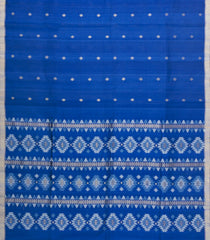Blue Handloom Soft Tussar Silk Saree With Buttas-TU3848
