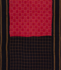 Crimson Handloom Sungudi Cotton Saree With Tie & Dye Motifs & Checks-BG1940