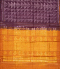 Lilac Handloom Tussar Silk Saree With Printed Tie & Dye Motifs & Contrast Pallu-TU2815