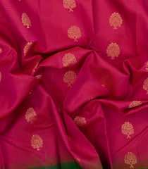 Magenta Handloom Soft Silk Saree With Buttas & Contrast Border-SO4522