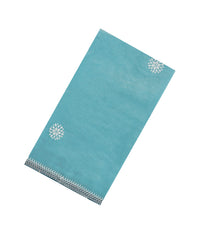 Turquoise Synthetic Fendy Saree With Stone Border-BL5443