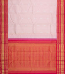 Baby Pink Handloom Korvai Kanchipuram Silk Saree With Kanchipuram Butta Silk Sarees & Stripes-KA16593