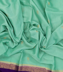 Aquamarine Woven Art Crepe Saree With Buttas & Contrast Border-BL5117