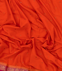 Orange Woven Art Crepe Saree With Stone Work & Contrast Border-BL5139