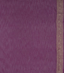 Dark Magenta Woven Art Linen Saree With Zari Border-BL5635