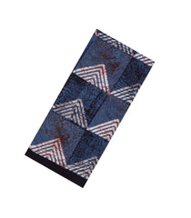 Blue Printed Jaipur Cotton Saree With Contrast Border-JC1830
