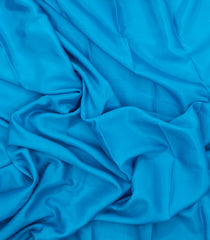 Sky Blue Woven Mysore Silk Saree With Contrast Pink Border-MS3262