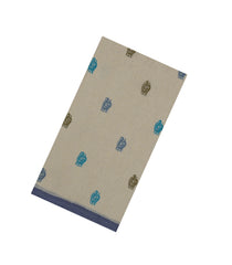 Taupe Handloom Bengal Cotton Saree With Annam Motifs-BG1829