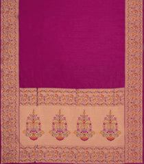 Magenta Woven Art Dupion Saree With Meena Floral Border-BL5926