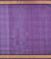 Purple & Turquoise Handloom Silk Cotton Saree With Checks & Zari Buttas-SC4620