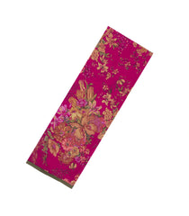 Pink Printed Crepe Silk Saree With Floral Motifs-PS0892