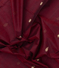 Maroon Handloom Silk Cotton Saree With Zari Buttas-SC4262