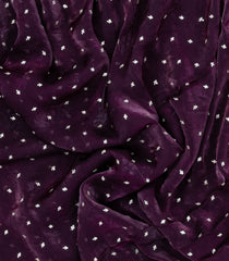 Dark Purple Woven Synthetic Blended Tissue Saree With Embroidered Motifs-EN2028