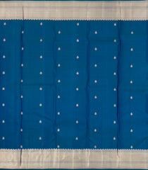 Peacock Blue Handloom Kanchipuram Silk Saree With Annam Motifs-KA14275