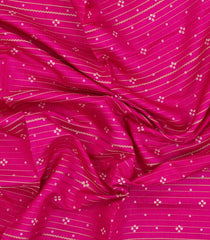 Hot Pink Printed Synthetic Dola Silk Saree With Zari Stripes-BL5713