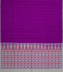 Purple Handloom Soft Silk Saree With Floral Buttas-SO4491