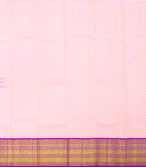 Baby Pink Handloom Korvai Silk Pavadai & Purple Dhavani-PM2086