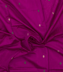 Magenta Handloom Maheswari Silk Cotton Saree With Buttas & Zari Border-SC4888