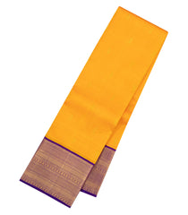 Mango Yellow Handloom Korvai Kanchipuram Silk Saree With Buttas-KA16424