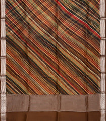 Multi Colour Woven Pure Organza Silk Saree With Printed Stripes-PS0591