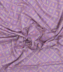 Lavender Handloon Banarasi Silk Saree With Meena Floral Zari Motifs-BE1932