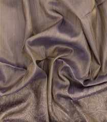 Lilac Printed Synthetic Tussar Saree With Floral Motifs-BL5384