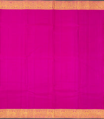 Purple Handloom Kanchipuram Silk Saree With Zari Checks-KA13457