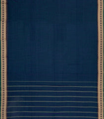 Indigo Woven Chirala Cotton Saree With Contrast Border-CR1410