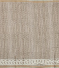 Taupe Printed Synthetic Kotha Silk Saree With Zari Border-SY0001