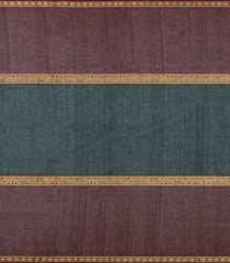 Bottle Green Handloom Muppagam Kanchi Cotton Saree With Checks-KC1749