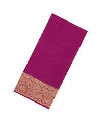 Magenta Woven Art Dupion Saree With Meena Floral Border-BL5926